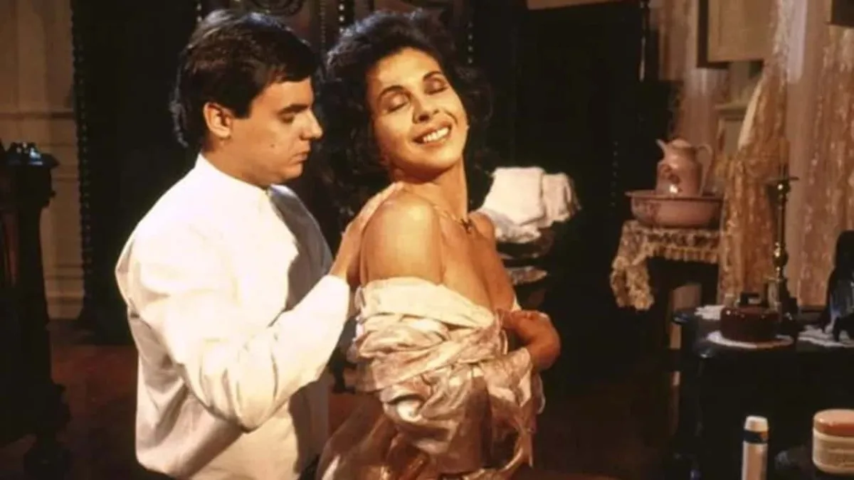 Cássio Gabus Mendes e Betty Faria em Tieta (Reprodução Globo)