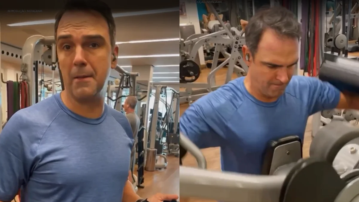 Tadeu Schmidt e sua rotina de exercícios