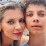 Camila Silveira e o filho