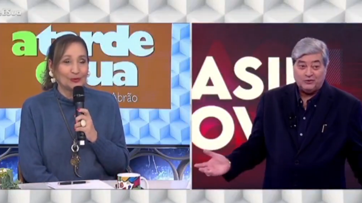Sônia e Datena conversam ao vivo no A Tarde É Sua
