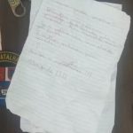 Bilhete de socorro (foto reprodução)