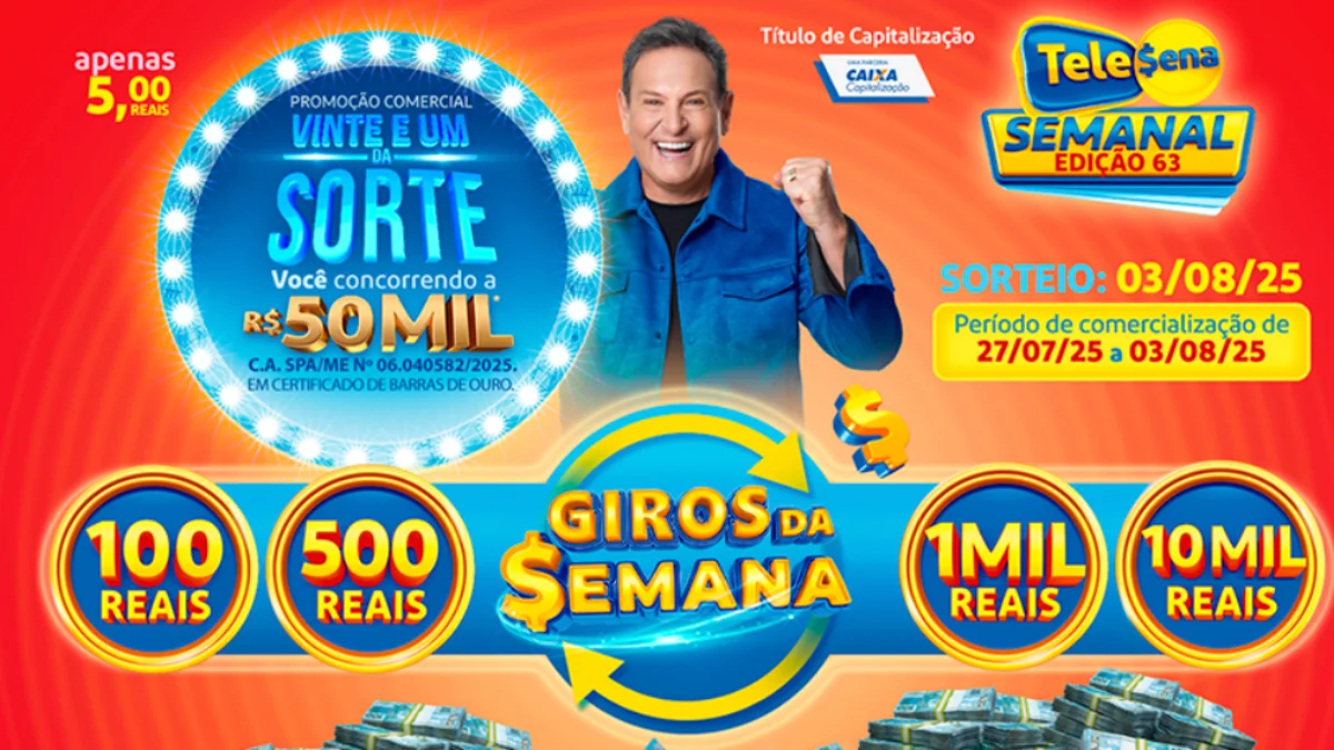 Tele Sena Semanal resultado de hoje 03/08