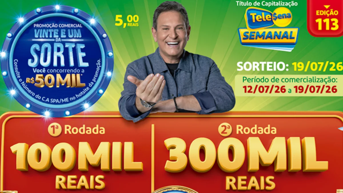 Tele Sena Semanal, confira tudo o que vai rolar hoje