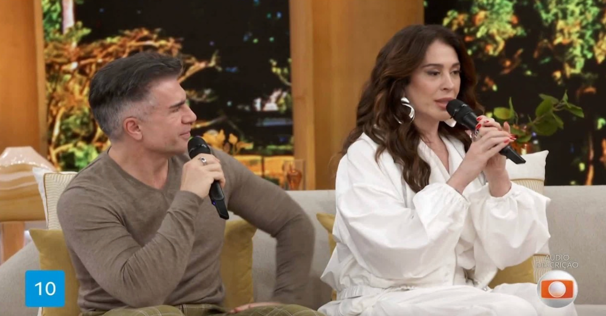 Cláudia Raia e marido no Encontro com Patrícia Poeta